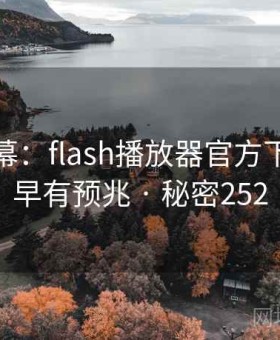 惊人内幕：flash播放器官方下载原来早有预兆 · 秘密252