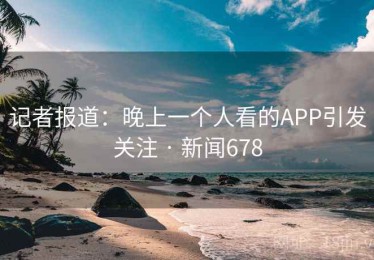 记者报道：晚上一个人看的APP引发关注 · 新闻678
