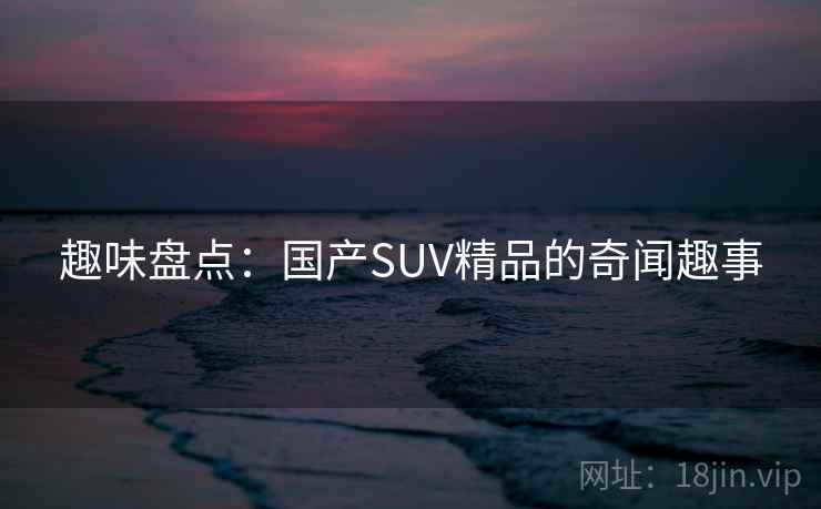 趣味盘点:国产SUV精品的奇闻趣事 趣味盘点:国产SUV精品的奇闻趣事