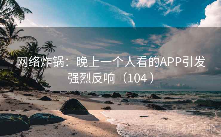 网络炸锅：晚上一个人看的APP引发强烈反响（104 ）