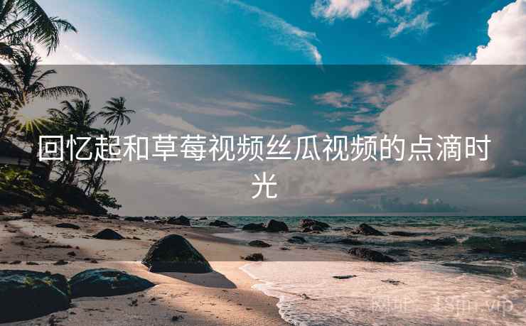 回忆起和草莓视频丝瓜视频的点滴时光